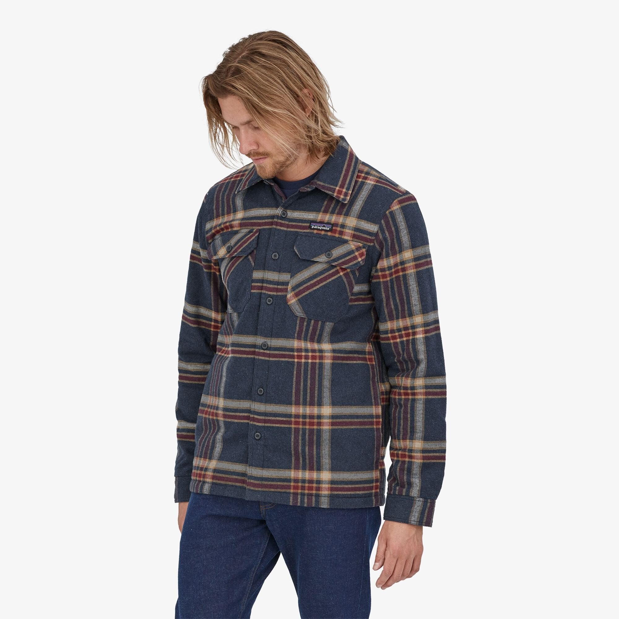 Patagonia Men's Insulated Organic Cotton Midweight Fjord Flannel Shirt GRBE