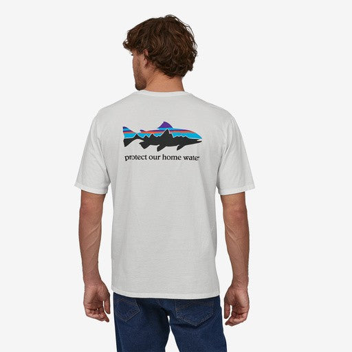Patagonia- M's Home Water Organic Trout T-shirt White