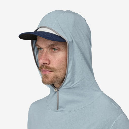 Men's Tropic Comfort Natural UPF Hoody Steam Blue