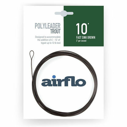 POLYLEADER AIRFLO TROUT - FAST SINK BROWN 10'