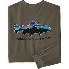 Patagonia- M's L/S Fitz Roy Trout Responsibili-Tee Garden Green