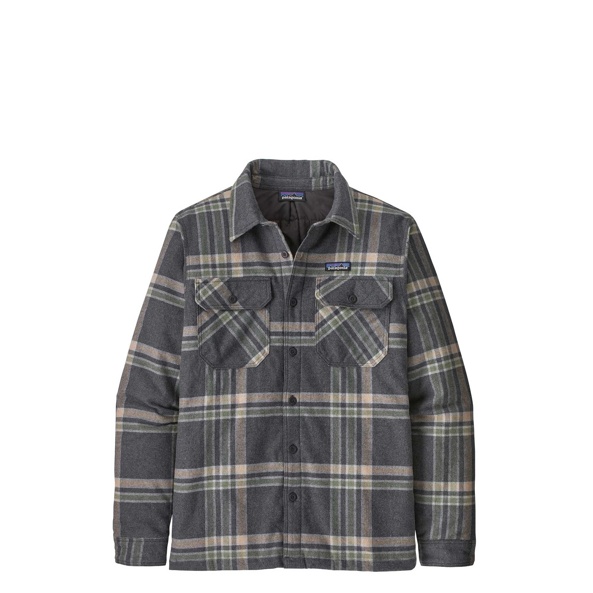 Patagonia Men's Insulated Organic Cotton Midweight Fjord Flannel Shirt Ink Black