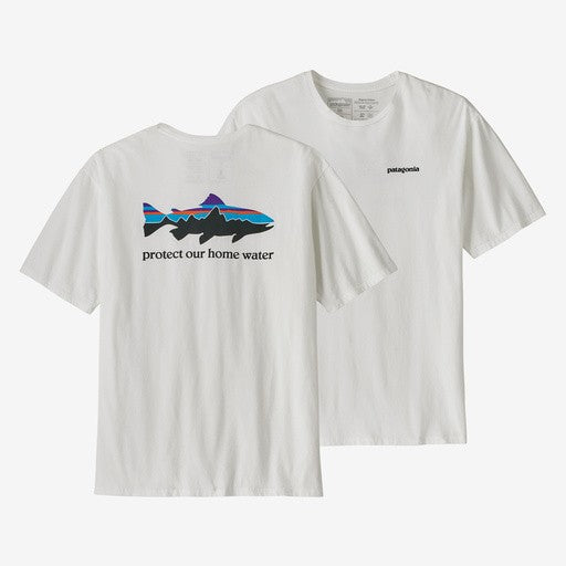 Patagonia- M's Home Water Organic Trout T-shirt White