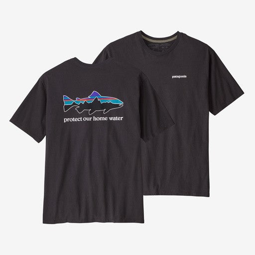 Patagonia- M's Home Water Organic Trout T-shirt Black